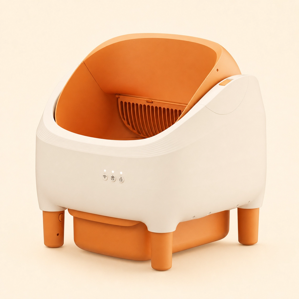 Semi-open smart cat litter box