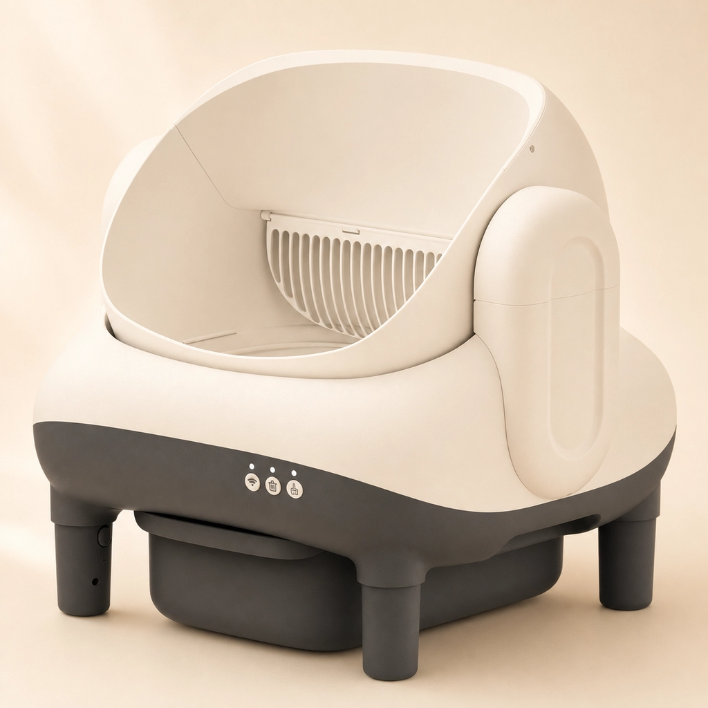 Semi-open smart cat litter box
