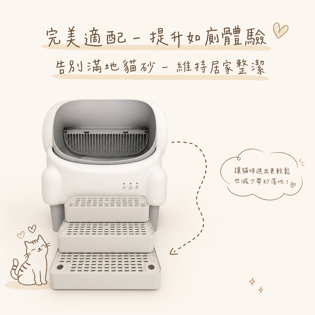 可調節貓砂墊踏板